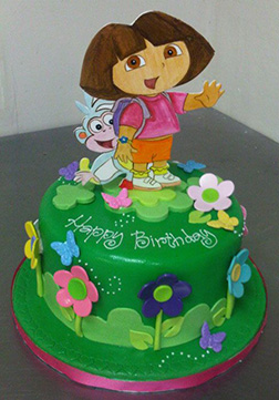 Dora and Boots Outdoor Adventure Cake