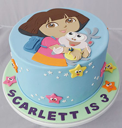 Dora & Boots Starry Sky Cake