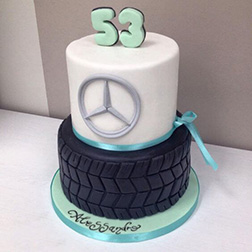 Tiered Mercedes Emblem Cake