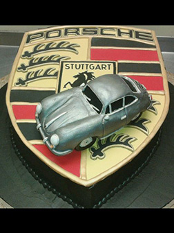 Classic Porsche Emblem Cake