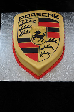 Raised  Porsche Emblem Cake