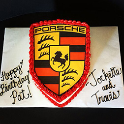 Porsche Race Day Emblem Cake