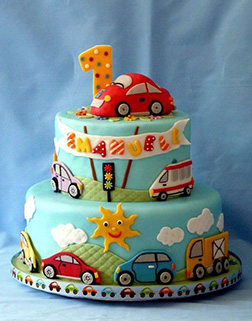 Sunshine Road Birthday Cake