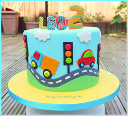 Busy Street Birthday Cake