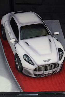 Silver Sports Car Cake