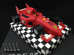 Indy Car Plus Checkered Flag Race Cake