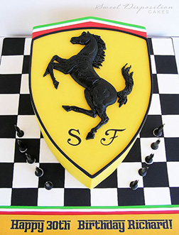Ferrari Raceway Cake