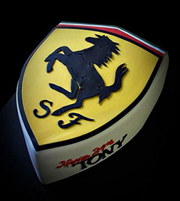 Classic Ferrari Emblem Cake