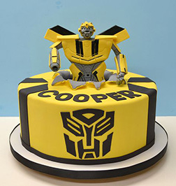 Buzzing Bumble Bee Transformers Birthday Cake
