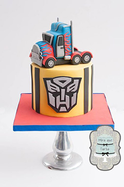 Optimus Prime Transformers Birthday Cake