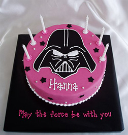 Vader in Pink Star Wars Birthday Cake