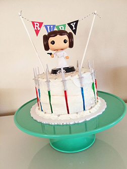 Pop Princess Leia Star Wars Birthday Cake