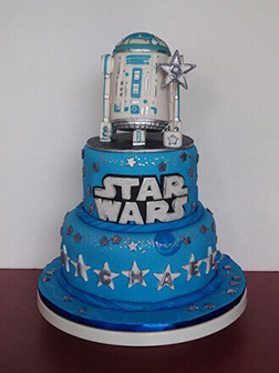 Tiered R2D2 Birthday Cake