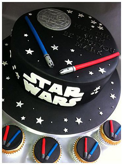 Lightsaber Duel Birthday Cake