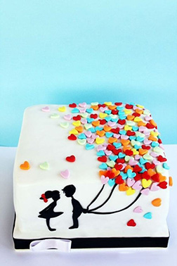 Sweet Surprise Balloons Cake