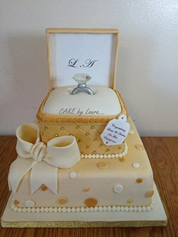 Ornate Ringbox Cake