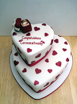 Tiered Hearts Cake