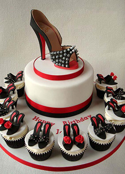 Studded Heel Bridal Shower Cake