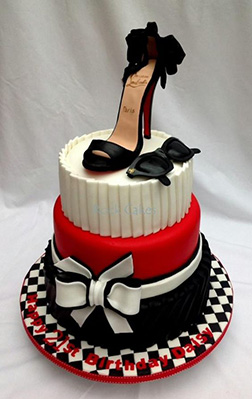 Dramatic Heel Bridal Shower Cake