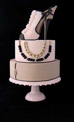 Pink Tower Bridal Shower Cake