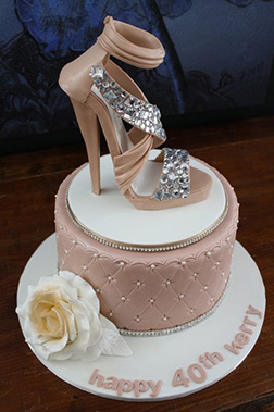 Diamond Crusted Heels Bridal Shower Cake