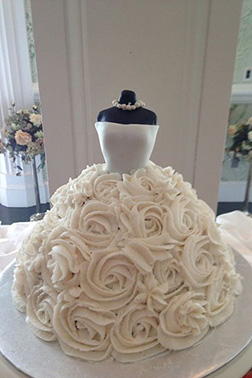 Flower Gown Bridal Shower Cake
