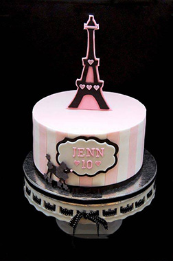 Midnight in Paris Bridal Shower Cake