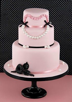 Classy Pink Tier Bridal Shower Cake