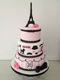 French Romance Bridal Shower Cake