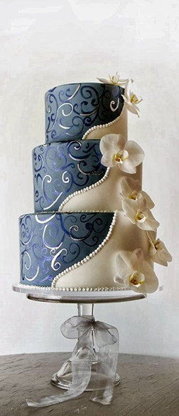 Aristically Modern Bridal Shower Cake