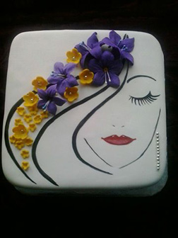 Chic Minimalist Bridal Shower Cake