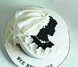 Bride Silhouette Bridal Shower Cake