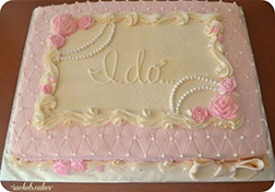 Tastefully Vintage Bridal Shower SheetCake