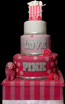 Victoria's Secret Pink Stack Birthday Cake