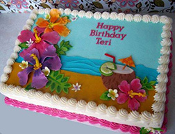 Tropical Chilling Birthday Cake