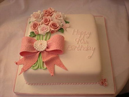 Darling Rose Sheet Cake