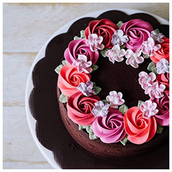 Dark Rose Wreath  Cake