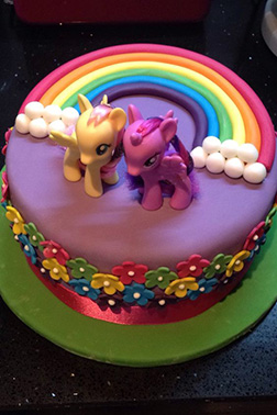 MLP Rainbow Flower Cake