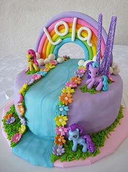 MLP Rainbow Stream Cake