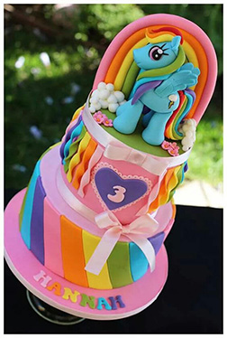 Rainbow Dash Colors of the Rainbow Cake