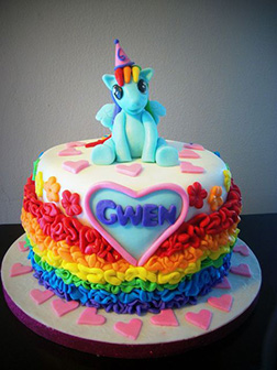 Rainbow Dash Sitting Pretty Cake