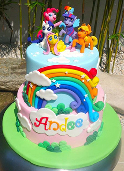 My Little Pony Rainbow Party Cake