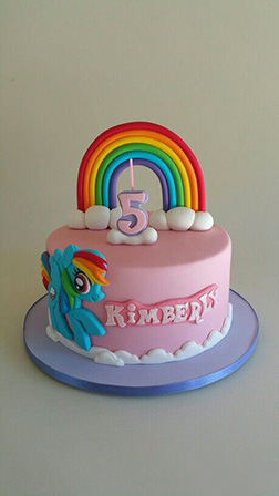 Rainbow Dash Pretty in Pink Cake