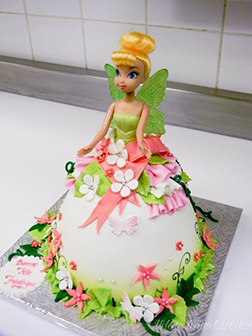 Tinkerbell Floral Dress Cake