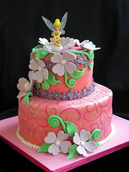 Tinkerbell Morning Glory Cake, Customized Cakes