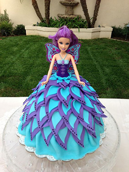 Blue Fairy Blossom Cake