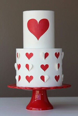 Cut Out Hearts Cake