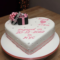 Ring Box Heart Commemoration Cake