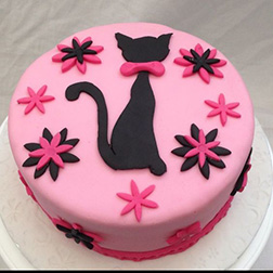 Long Black Cat Cake