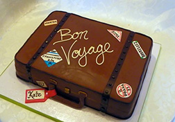 Bon Voyage Luggage Farewell Cake